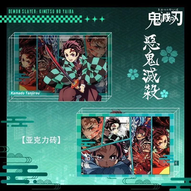Demon Slayer 3D Manga Panel Acrylic Brick, Premium Desktop Character Diorama