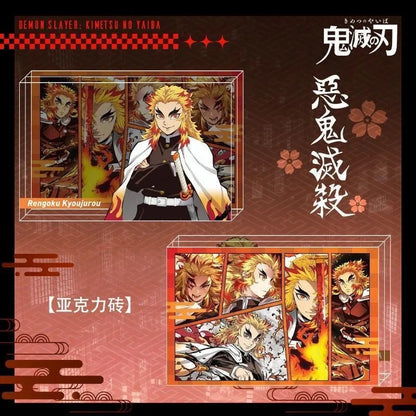 Demon Slayer 3D Manga Panel Acrylic Brick, Premium Desktop Character Diorama