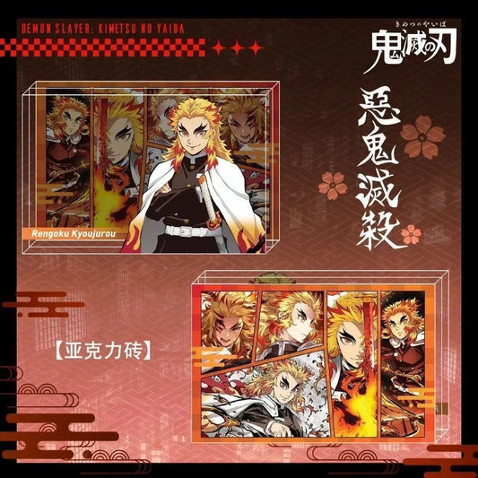 Demon Slayer 3D Manga Panel Acrylic Brick, Premium Desktop Character Diorama