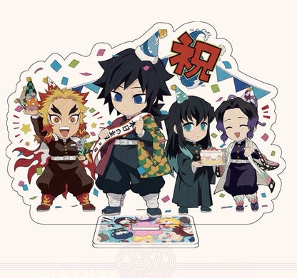 Demon Slayer Acrylic Standee Kanao Display, Cute Chibi Shinobu and Kanae Kocho Stand