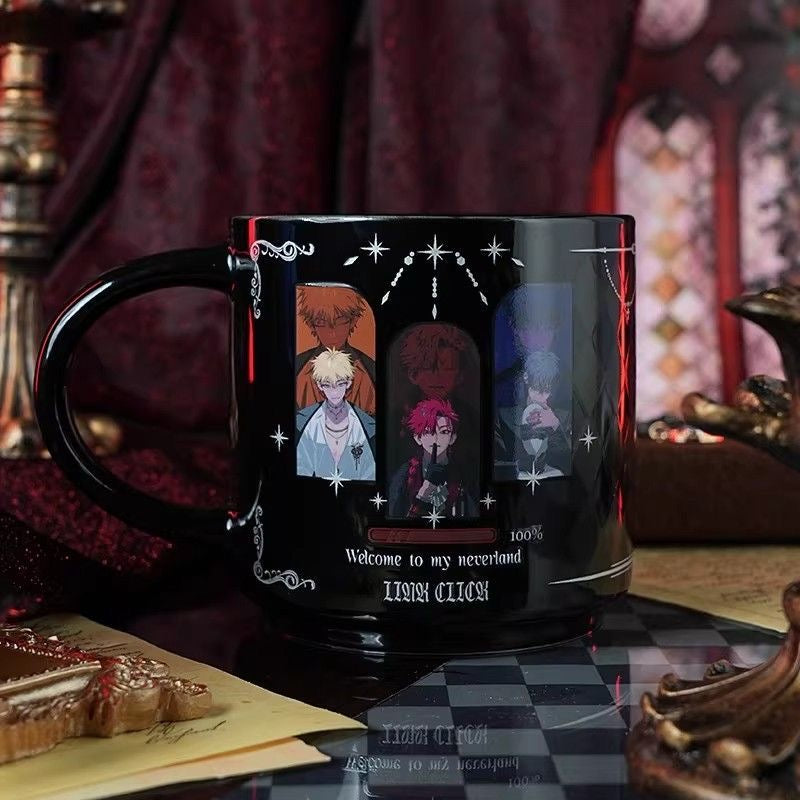 Link Click "Welcome to My Neverland" Magic Mug, Premium Heat-Activated Anime Coffee Cup