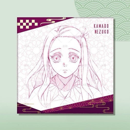 Demon Slayer Anime Ceramic Coaster, Premium Manga Sketch & Color Drinkware Mat
