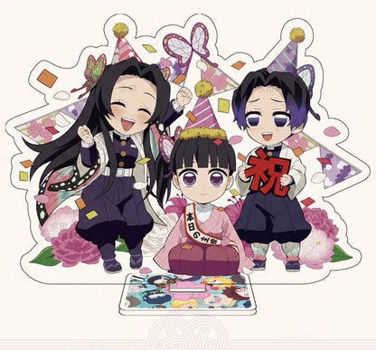 Demon Slayer Acrylic Standee Kanao Display, Cute Chibi Shinobu and Kanae Kocho Stand