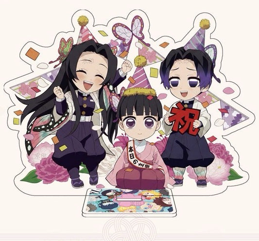 Demon Slayer Acrylic Standee Kanao Display, Cute Chibi Shinobu and Kanae Kocho Stand