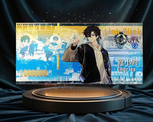 Link Click Anime Commemorative Banknote Card, Cheng Xiaoshi Gold Foil Ticket Collectible