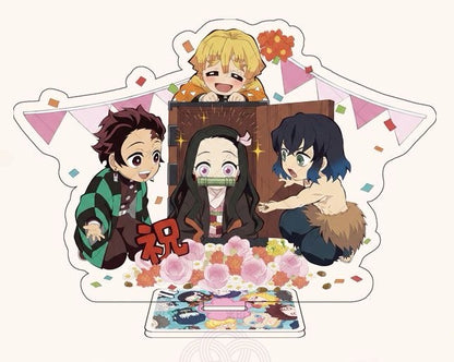 Demon Slayer Acrylic Standee Kanao Display, Cute Chibi Shinobu and Kanae Kocho Stand