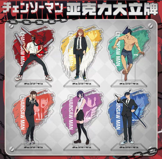 Chainsaw Man Denji vs Reze Acrylic Stand, Anime Desk Decor Figure
