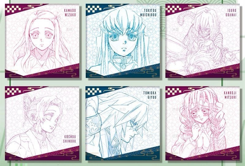Demon Slayer Anime Ceramic Coaster, Premium Manga Sketch & Color Drinkware Mat