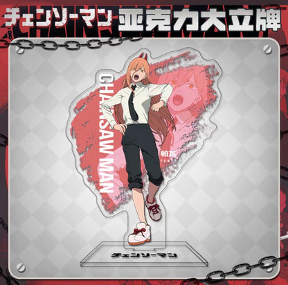 Chainsaw Man Denji vs Reze Acrylic Stand, Anime Desk Decor Figure