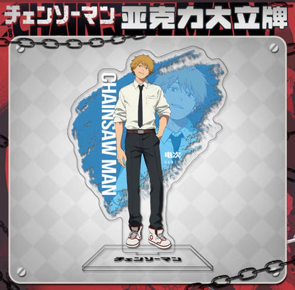 Chainsaw Man Denji vs Reze Acrylic Stand, Anime Desk Decor Figure
