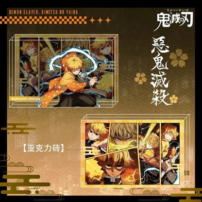 Demon Slayer 3D Manga Panel Acrylic Brick, Premium Desktop Character Diorama