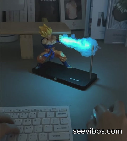 Dragon Ball Z Super Saiyan Goku Kamehameha LED Figure, Light Up Anime Desk Lamp